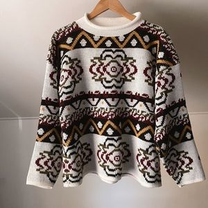 Croquet Club Womens Geometric Patterned Sweater